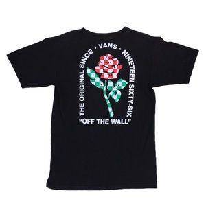vans checkered rose shirt